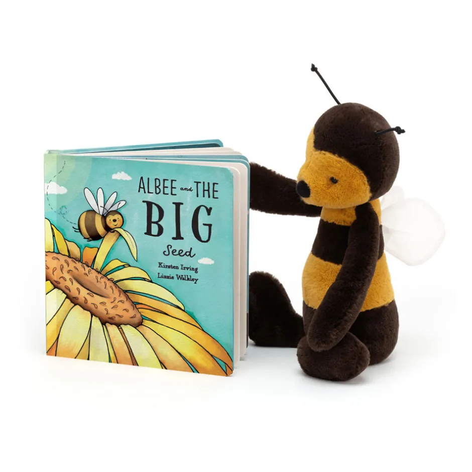 Albee And The Big Seed Book and Bashful Bee Medium*Jellycat New