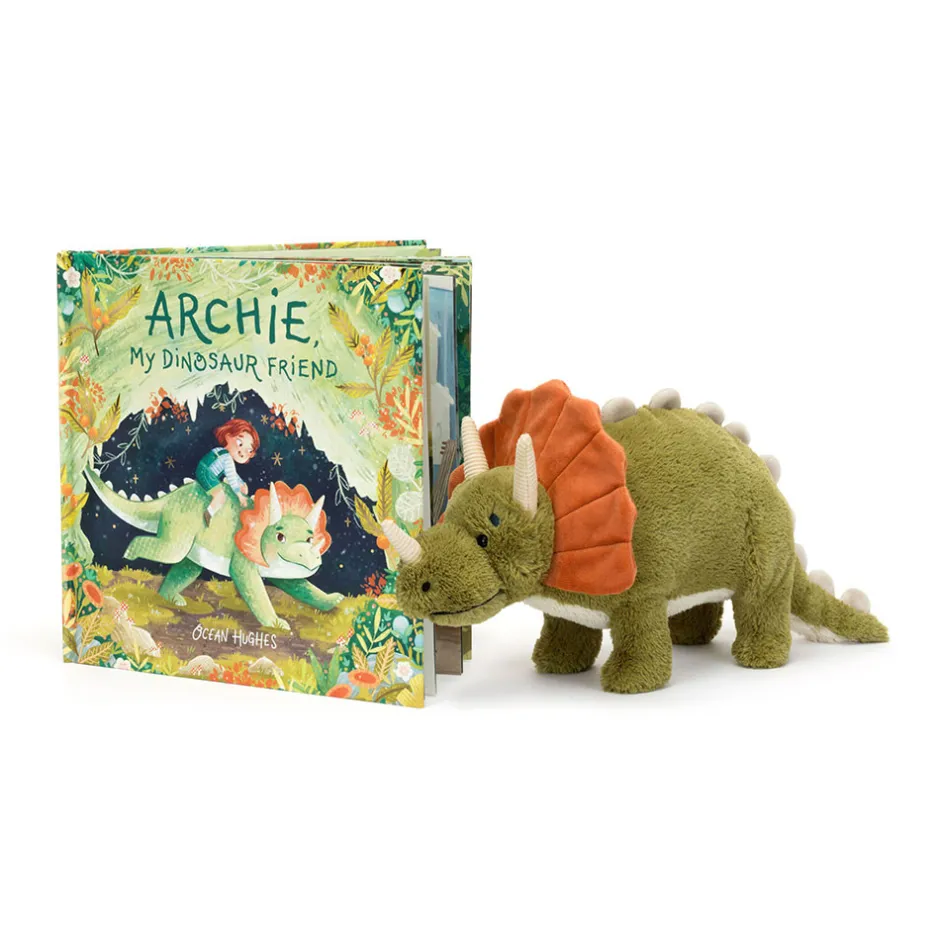 Archie, My Dinosaur Friend Book and Archie Dinosaur*Jellycat Outlet