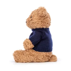 Bartholomew Bear with Personalised Navy Jumper*Jellycat New