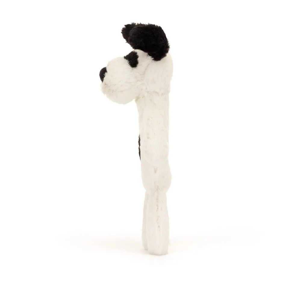 Bashful Black & Cream Puppy Ring Rattle*Jellycat Clearance
