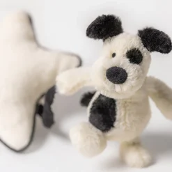 Bashful Black & Cream Puppy Musical Pull*Jellycat Discount
