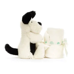 Bashful Black & Cream Puppy Soother*Jellycat Hot