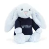 Bashful Blue Bunny with Personalised Navy Jumper*Jellycat Outlet