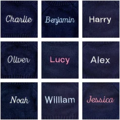 Bashful Blue Bunny with Personalised Navy Jumper*Jellycat Outlet