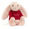 Bashful Blush Bunny with Personalised Red Jumper*Jellycat Online