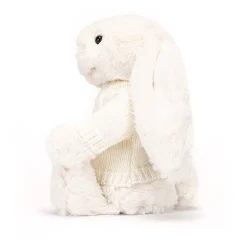 Bashful Cream Bunny with Personalised Cream Jumper*Jellycat Clearance