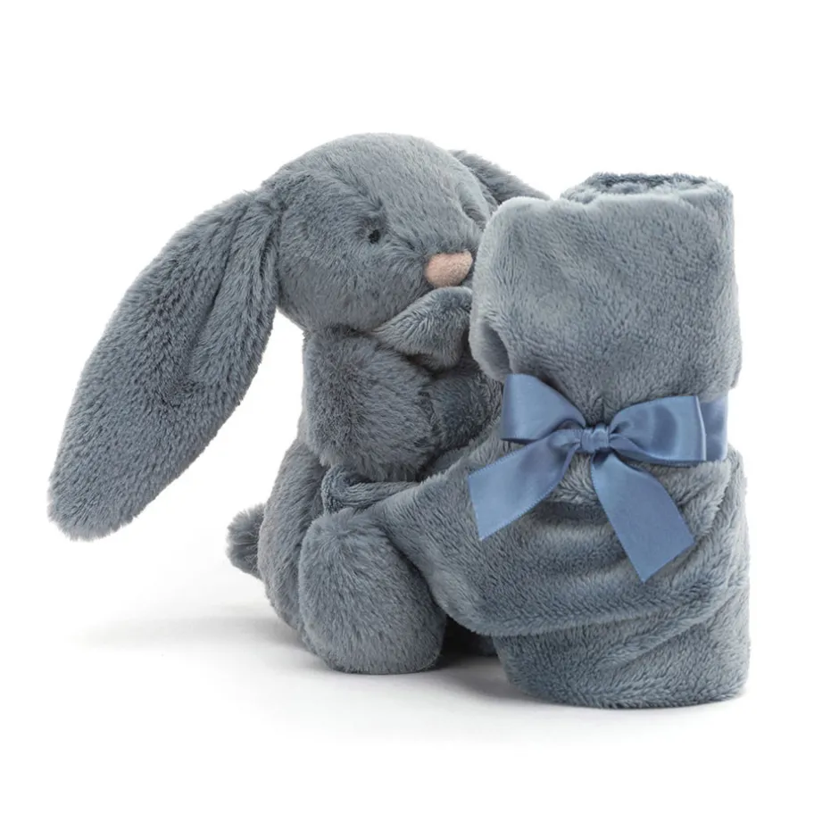Bashful Dusky Blue Bunny Soother*Jellycat New