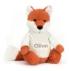 Bashful Fox Cub with Personalised Cream Jumper*Jellycat Hot