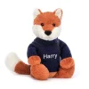Bashful Fox Cub with Personalised Navy Jumper*Jellycat Best