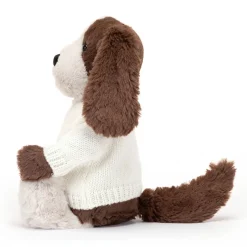 Bashful Fudge Puppy with Personalised Cream Jumper*Jellycat Outlet
