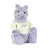 Bashful Hippo with Personalised Cream Jumper*Jellycat Clearance