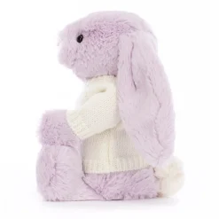 Bashful Lilac Bunny with Personalised Cream Jumper*Jellycat Discount