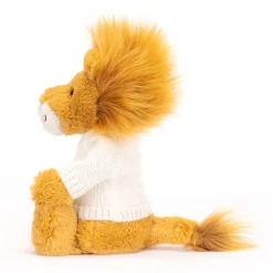 Bashful Lion with Personalised Cream Jumper*Jellycat Clearance