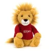 Bashful Lion with Personalised Red Jumper*Jellycat Hot