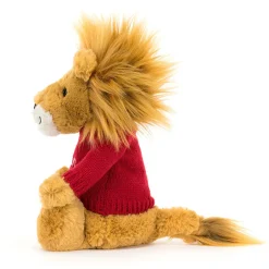 Bashful Lion with Personalised Red Jumper*Jellycat Hot