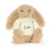 Bashful Luxe Bunny Curly with Personalised Cream Jumper*Jellycat