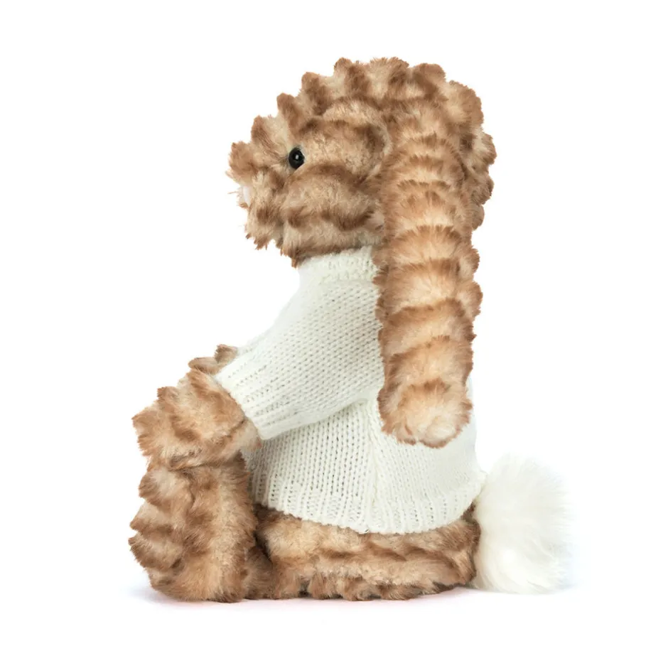 Bashful Luxe Bunny Juniper with Personalised Cream Jumper*Jellycat