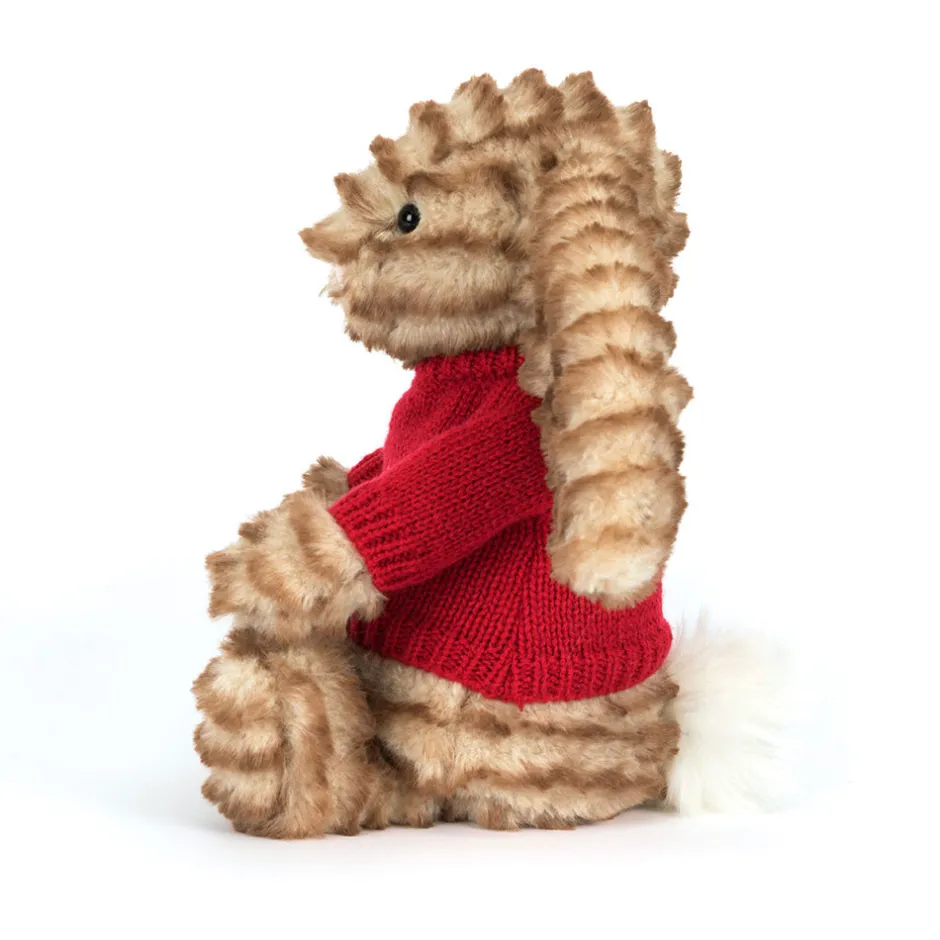 Bashful Luxe Bunny Juniper with Personalised Red Jumper*Jellycat Best