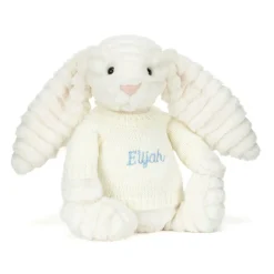 Bashful Luxe Bunny Nimbus with Personalised Cream Jumper*Jellycat Hot