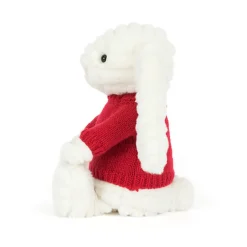 Bashful Luxe Bunny Nimbus with Personalised Red Jumper*Jellycat New