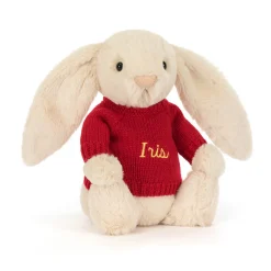 Bashful Luxe Bunny Willow with Personalised Red Jumper*Jellycat New