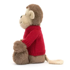 Bashful Monkey with Personalised Red Jumper*Jellycat Hot
