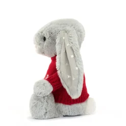 Bashful Shimmer Bunny with Personalised Red Jumper*Jellycat Hot