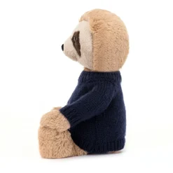Bashful Sloth with Personalised Navy Jumper*Jellycat