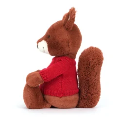 Bashful Squirrel with Personalised Red Jumper*Jellycat Discount