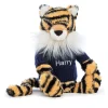 Bashful Tiger with Personalised Navy Jumper*Jellycat Hot