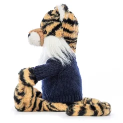 Bashful Tiger with Personalised Navy Jumper*Jellycat Hot