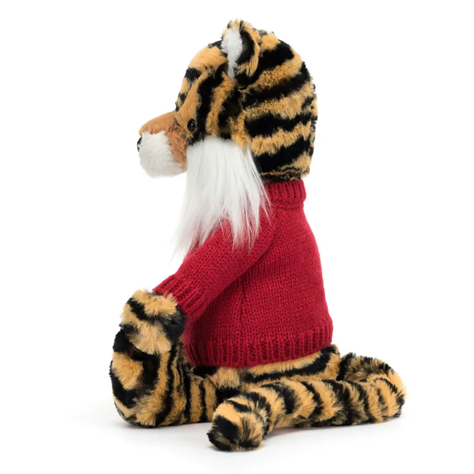 Bashful Tiger with Personalised Red Jumper*Jellycat New