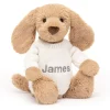 Bashful Toffee Puppy with Personalised Cream Jumper*Jellycat Online