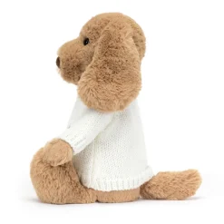 Bashful Toffee Puppy with Personalised Cream Jumper*Jellycat Online