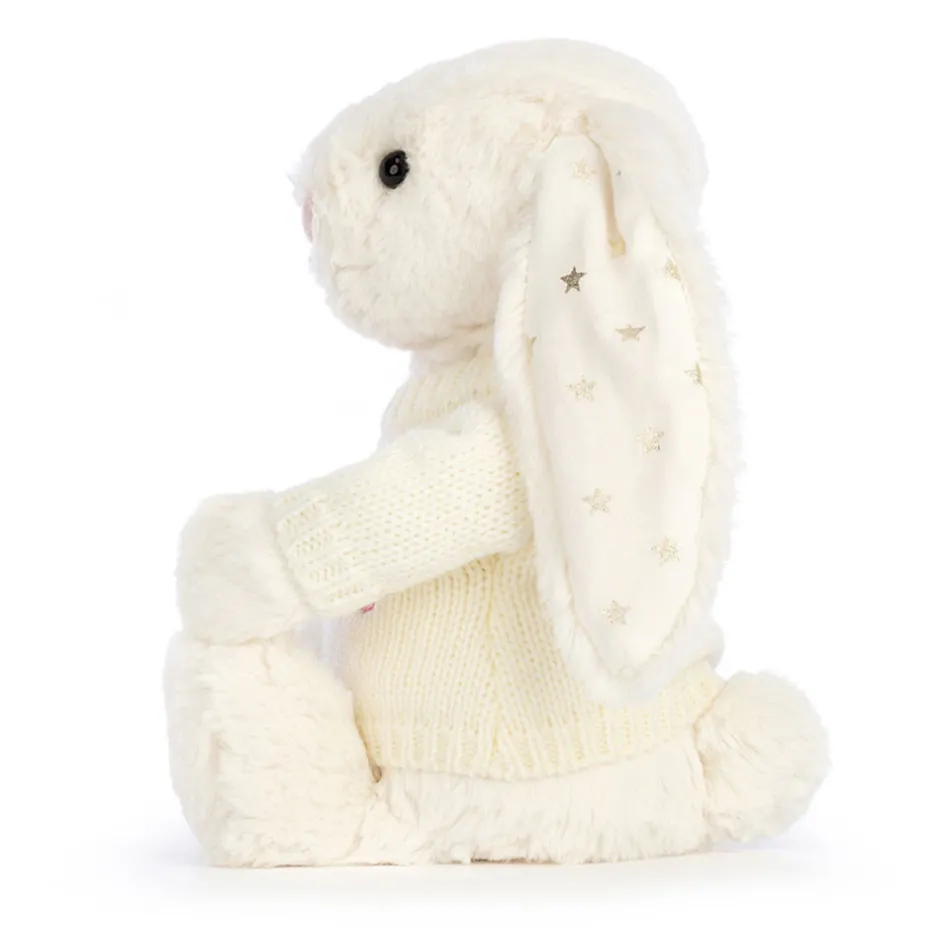 Bashful Twinkle Bunny with Personalised Cream Jumper*Jellycat Outlet