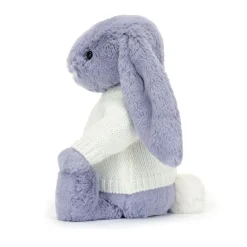 Bashful Viola Bunny with Personalised Cream Jumper*Jellycat Clearance