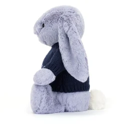 Bashful Viola Bunny with Personalised Navy Jumper*Jellycat Discount