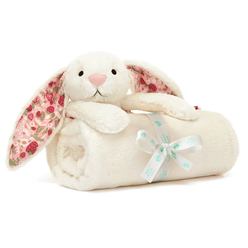 Blossom Cream Bunny 'Berry' Blankie*Jellycat Discount