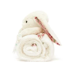 Blossom Cream Bunny 'Berry' Blankie*Jellycat Discount