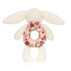 Blossom Cream Bunny 'Berry' Ring Rattle*Jellycat New