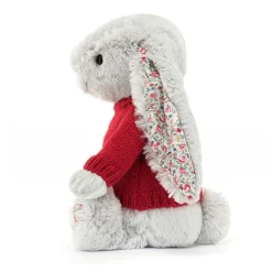 Blossom Silver Bunny with Personalised Red Jumper*Jellycat