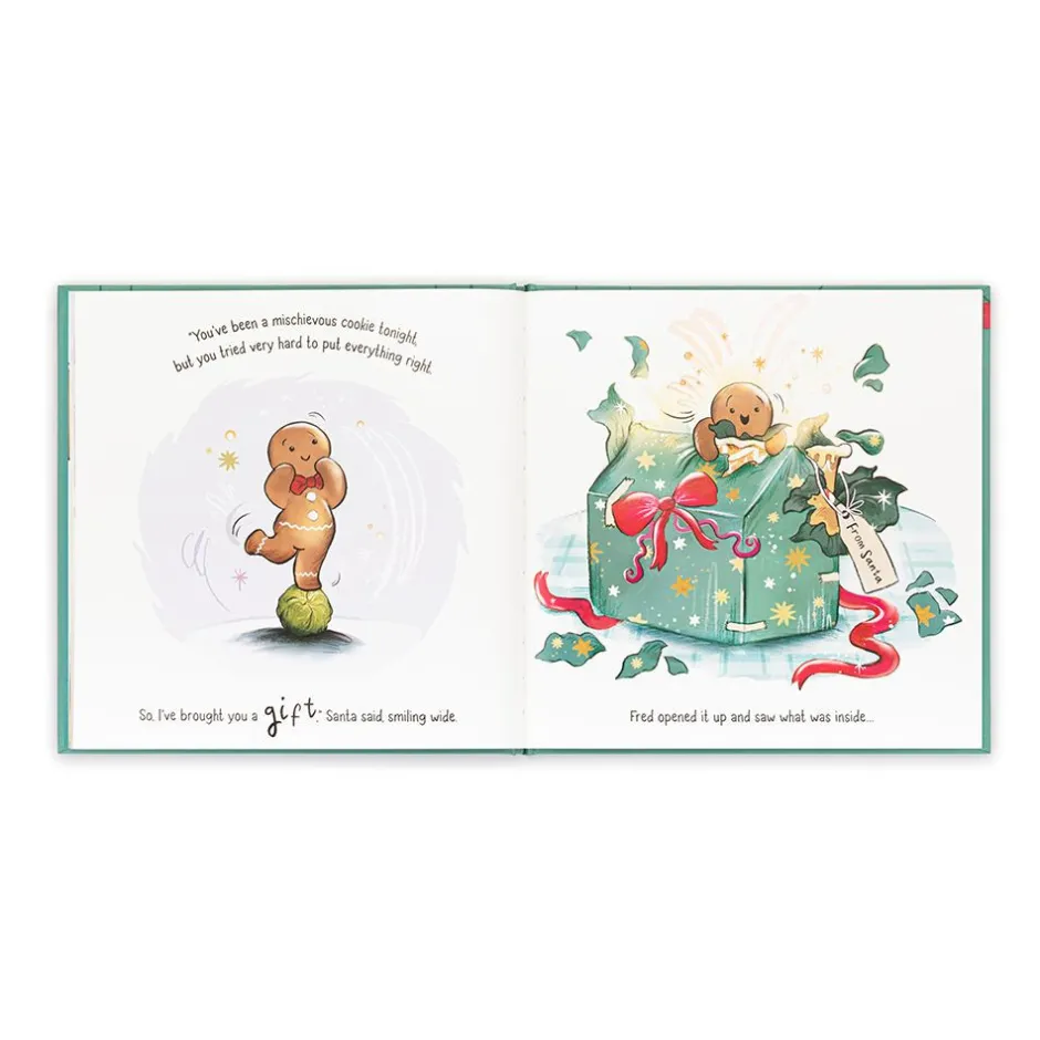 Gingerbread Fred Book and Jolly Gingerbread Fred Original*Jellycat New