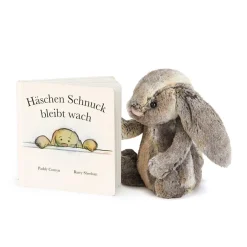 Haschen Schnuck Bleibt Wach Buch & Bashful Cottontail Bunny Medium*Jellycat Outlet