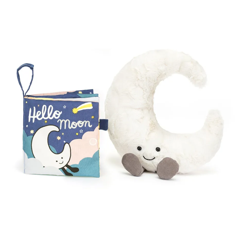 Hello Moon Fabric Book and Amuseables Moon Medium*Jellycat Online