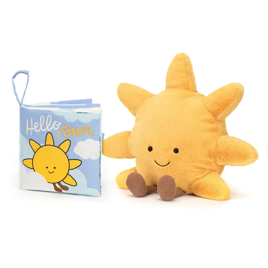 Hello Sun Fabric Book and Amuseables Sun Medium*Jellycat New