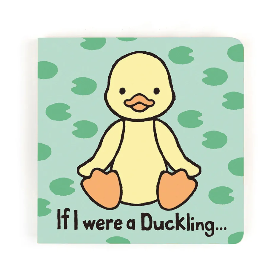 If I were a Duckling Board Book and Bashful Duckling Medium*Jellycat New