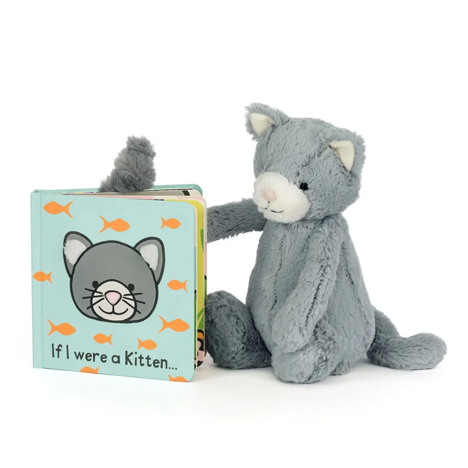 If I Were a Kitten Board Book and Bashful Kitten Original*Jellycat New