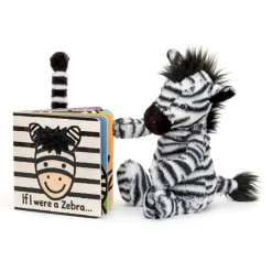 If I Were A Zebra Board Book and Bashful Zebra Medium*Jellycat