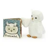 If I Were An Owl Board Book and Bashful Owl Medium*Jellycat New