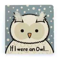 If I Were An Owl Board Book and Bashful Owl Medium*Jellycat New